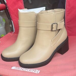 Torrid Beige Ankle Boots with Buckle